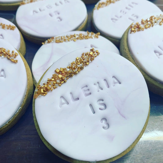 Sprinkle and Gold Accent Cookies