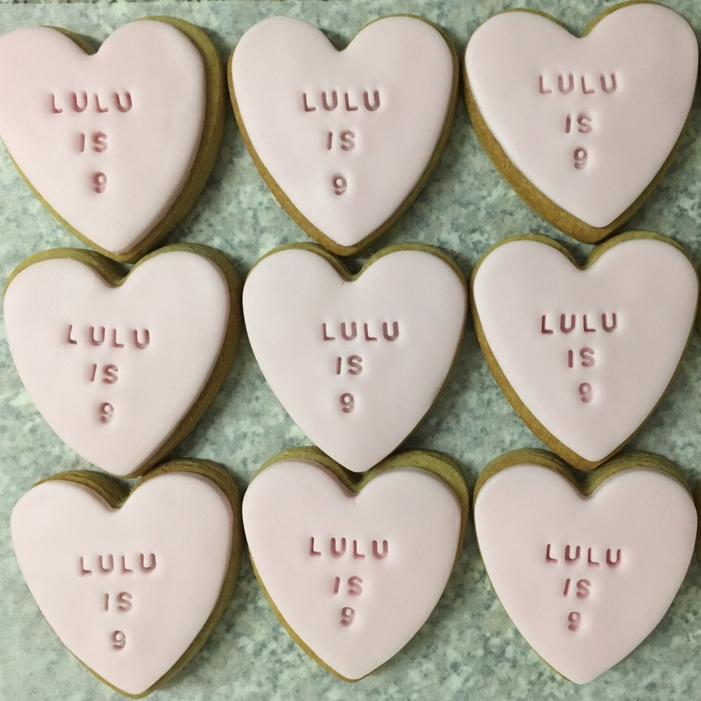 Personalised Heart Cookies